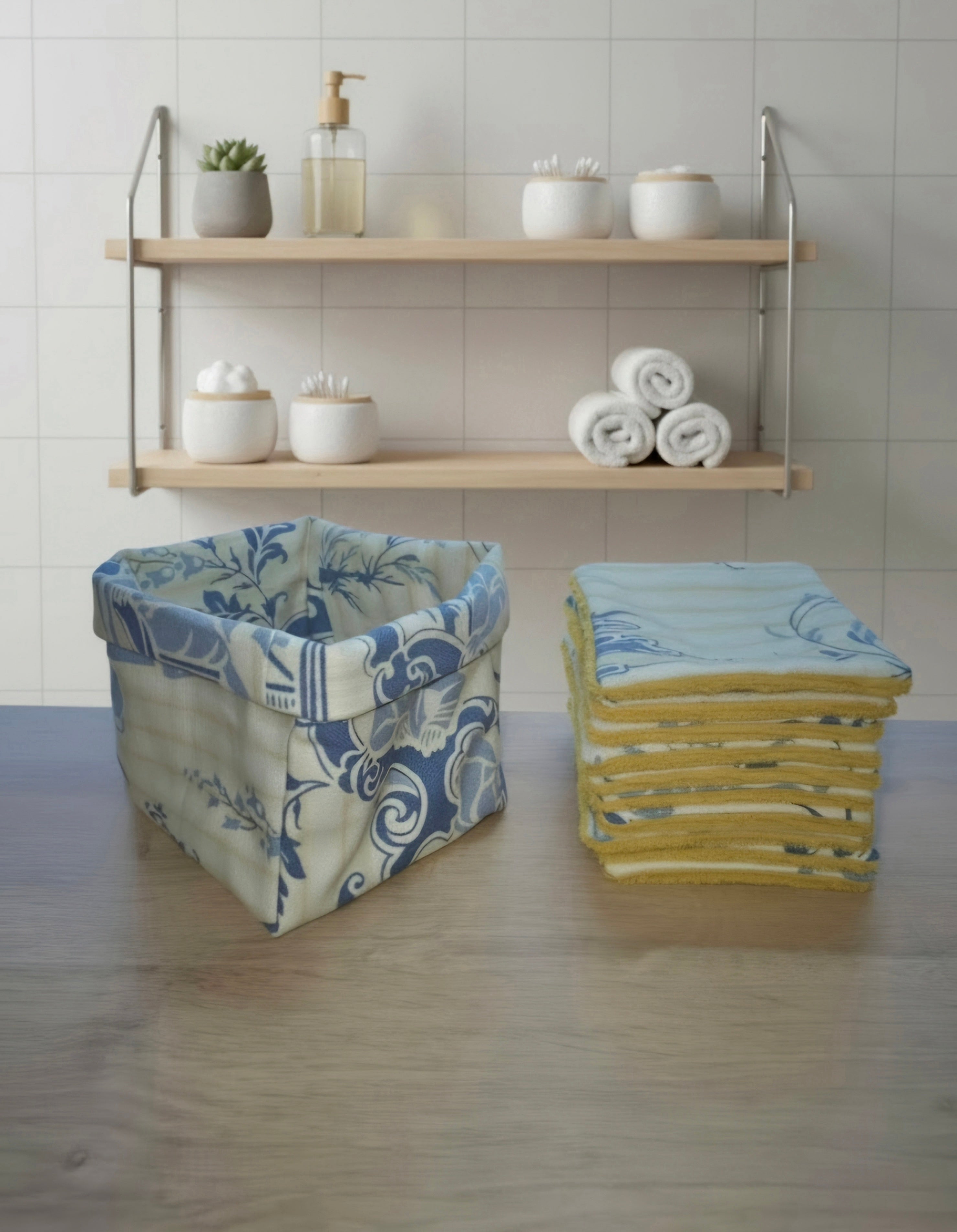 Lingette visage motif japonnais