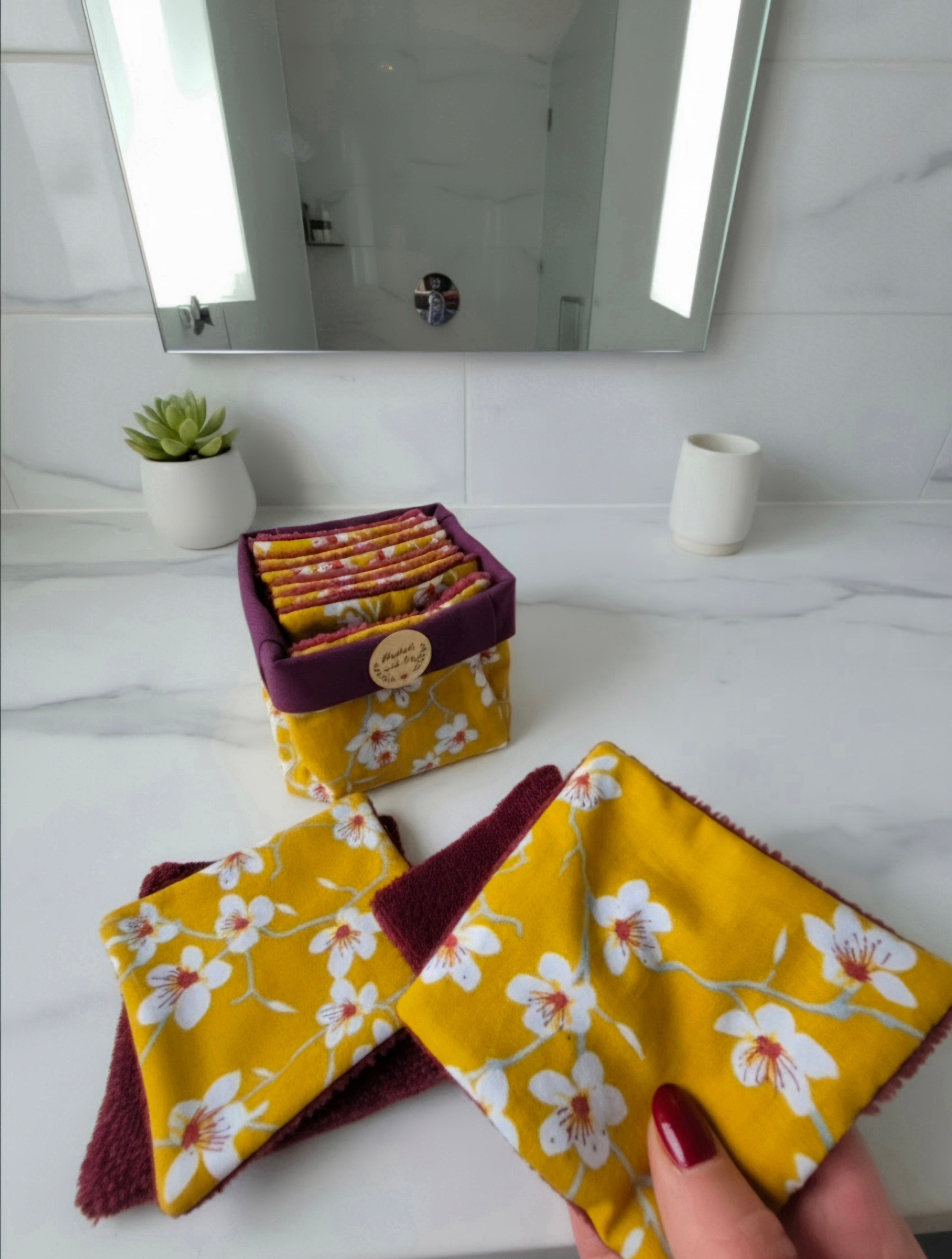 Panier de 10 lingettes lavables zéro déchet