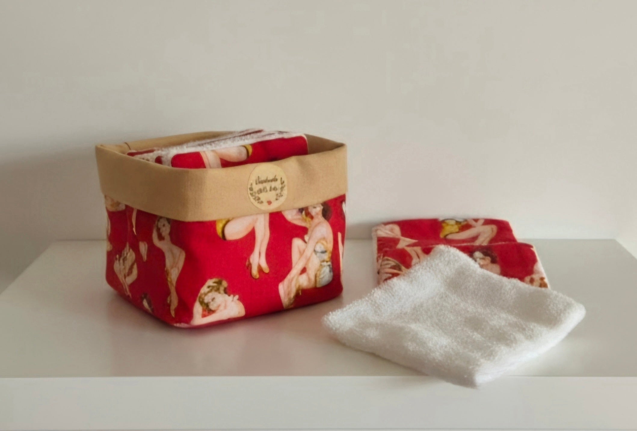 Panier Réversible de 10 Lingettes Lavables Zéro Déchets