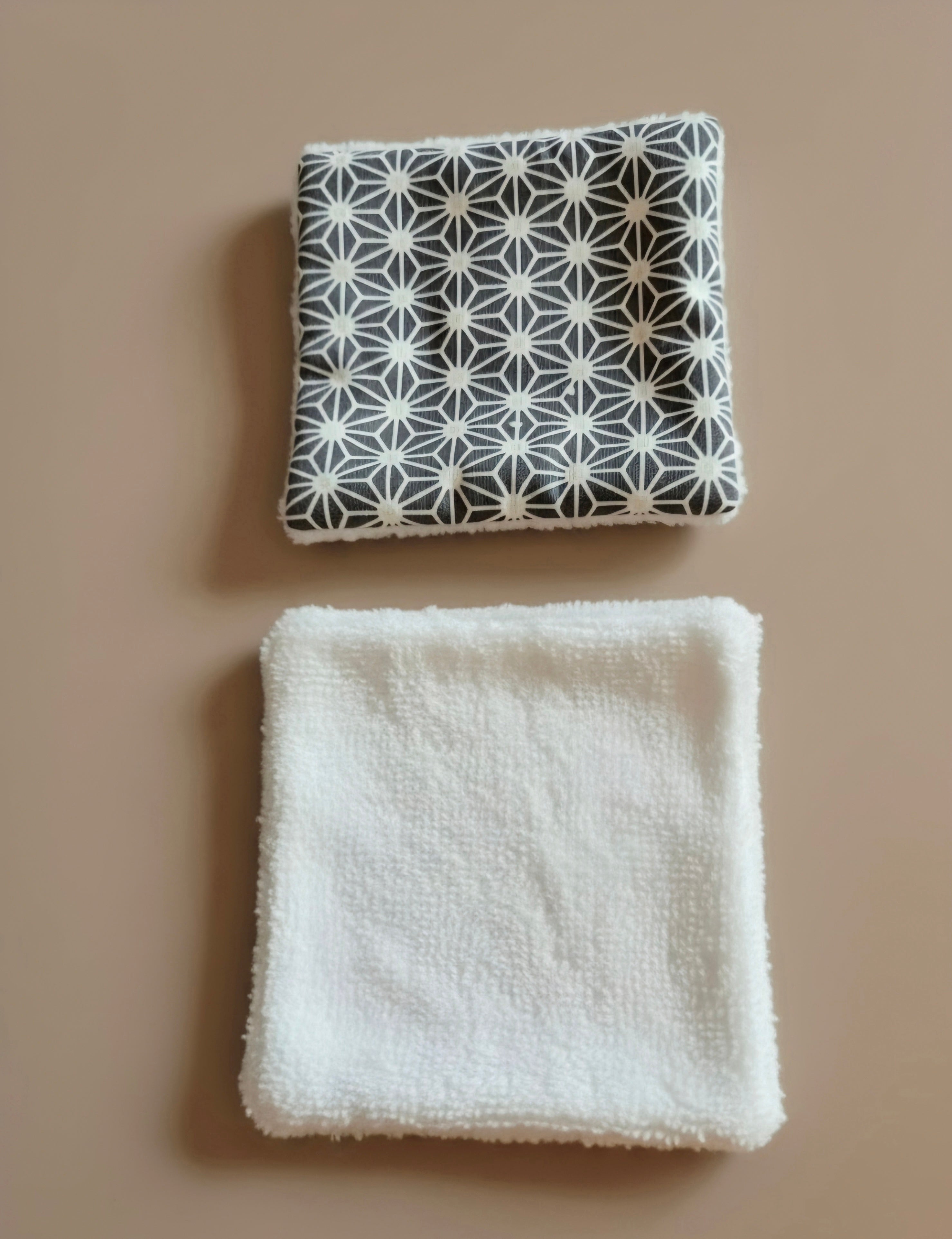 Panier Réversible de 10 Lingettes Lavables Zéro Déchets