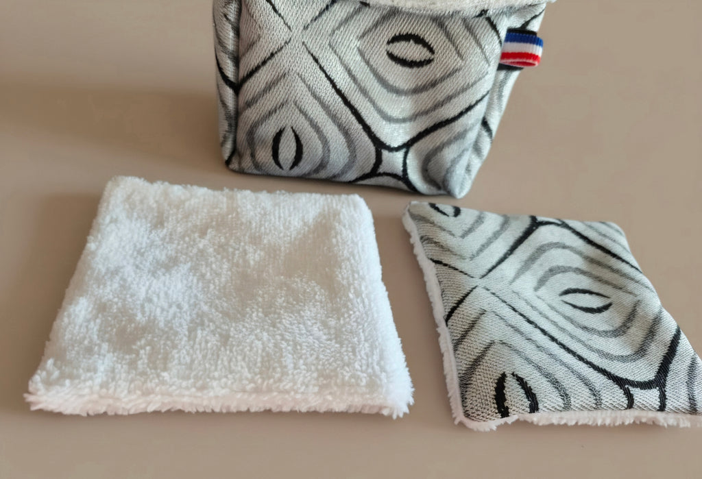 Panier Réversible de 10 Lingettes Lavables Zéro Déchets