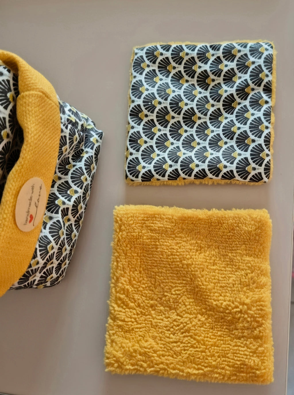 Panier Réversible de 10 Lingettes Lavables Zéro Déchets