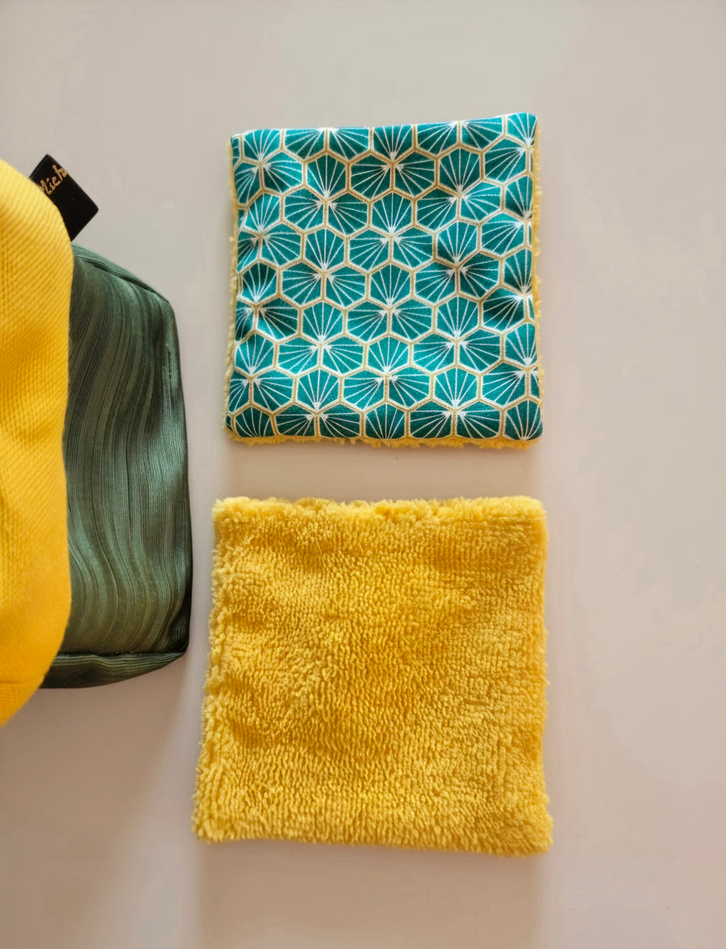 Panier Réversible de 10 Lingettes Lavables Zéro Déchets