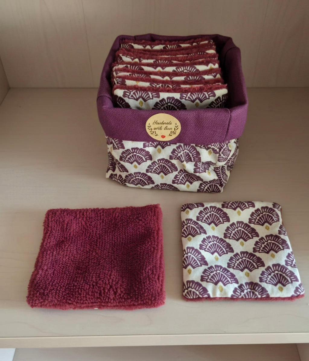 Lingettes lavables zéro déchet
